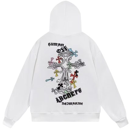 Chrome Hearts Artistic Cross Hoodie White