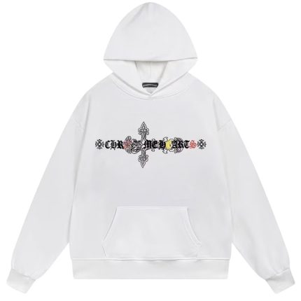 Chrome Hearts Artistic Cross Hoodie White