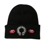 Chrome Hearts Beanie Red Lip Black