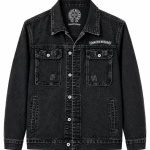 Chrome Hearts Black Cross Logo Denim Jacket
