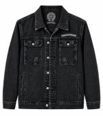 Chrome Hearts Black Cross Logo Denim Jacket