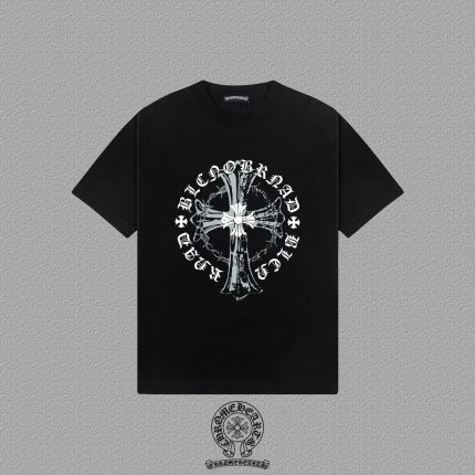 Chrome Hearts Black Gothic Cross Circle Shirt