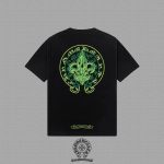 Chrome Hearts Black Green Fleur-De-Lis Graphic T-Shirt