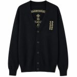 Chrome Hearts Black Logo Knit Cardigan