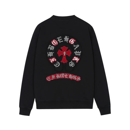 Chrome Hearts Black Multi Color Cross Crewneck Sweatshirt