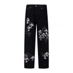 Chrome Hearts Black Multi Cross Patch Jeans