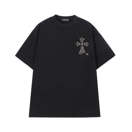 Chrome Hearts Black Multicolor Cross Graphic Shirt