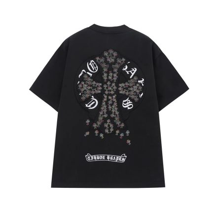Chrome Hearts Black Multicolor Cross Graphic Shirt