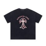 Chrome Hearts Black Red Cross Graphic T-Shirt