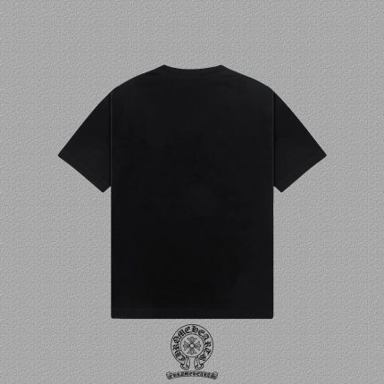 Chrome Hearts Black Red Outline Cross T-Shirt