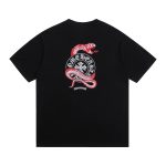 Chrome Hearts Black Red Snake Horseshoe Graphic T-Shirt