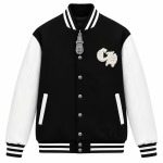 Chrome Hearts Black & White Horseshoe Varsity Jacket
