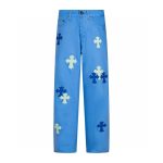 Chrome Hearts Blue Contrast Cross Patch Jeans