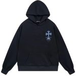 Chrome Hearts Blue Cross Black Hoodie