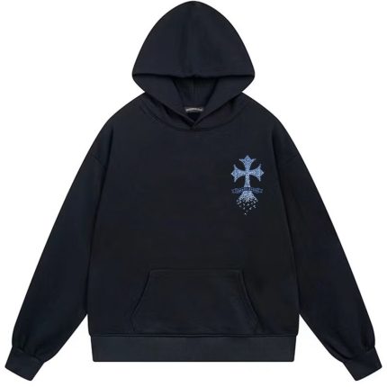 Chrome Hearts Blue Cross Black Hoodie