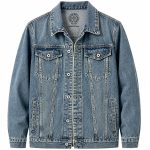 Chrome Hearts Blue Cross Graphic Denim Jacket