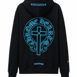 Chrome Hearts Blue Cross Horseshoe Pullover Hoodie
