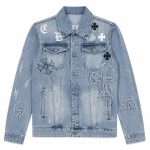 Chrome Hearts Blue Cross Patch Denim Jacket