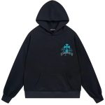 Chrome Hearts Blue Triple Cross Hoodie Black
