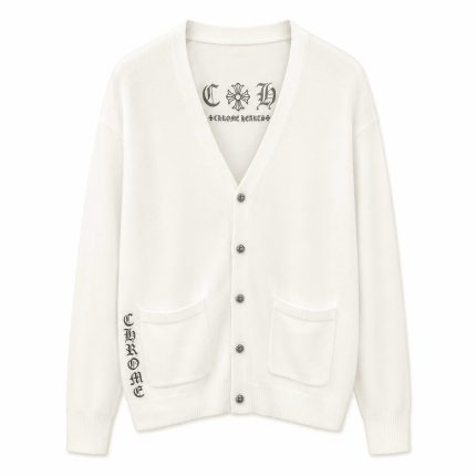 Chrome Hearts CH Cross Waffle Knit Cardigan
