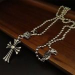 Chrome Hearts Classic Cross Ball Chain Necklace