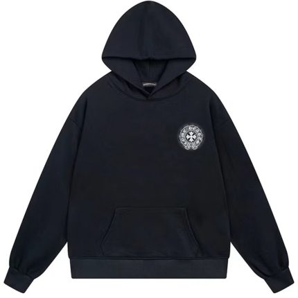 Chrome Hearts Classic Gothic Cross Back Print Black Hoodie