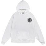 Chrome Hearts Classic Gothic Cross Back Print White Hoodie