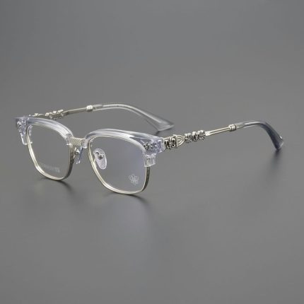 Chrome Hearts Clear Silver Temple Optical Glasses