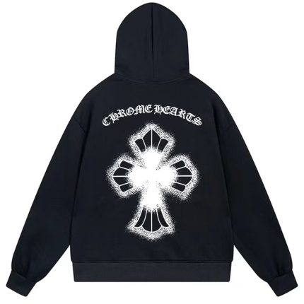 Chrome Hearts Clover Cross Hoodie Black