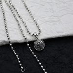 Chrome Hearts Coin Pendant Ball Chain Necklace