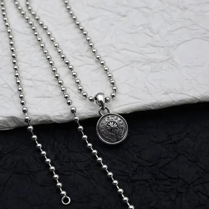 Chrome Hearts Coin Pendant Ball Chain Necklace