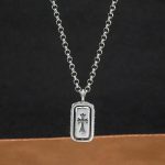 Chrome Hearts Cross Dog Tag Necklace