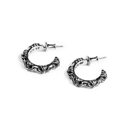 Chrome Hearts Cross Hoop Earring
