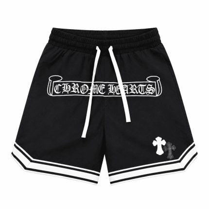Chrome Hearts Cross Logo Black Basketball Shorts