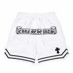 Chrome Hearts Cross Logo White Basketball Shorts