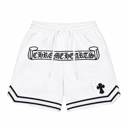 Chrome Hearts Cross Logo White Basketball Shorts