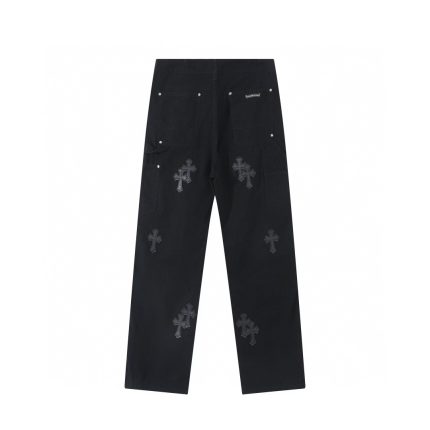 Chrome Hearts Cross Patch Black Jeans