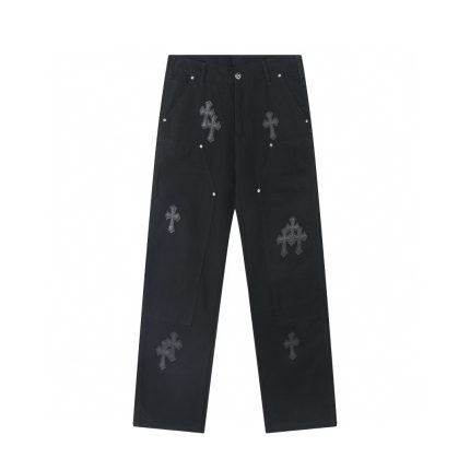 Chrome Hearts Cross Patch Black Jeans