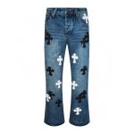 Chrome Hearts Cross Patch Blue Flare Jeans