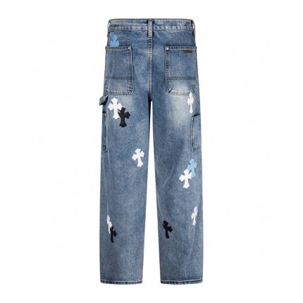 Chrome Hearts Cross Patch Carpenter Jeans