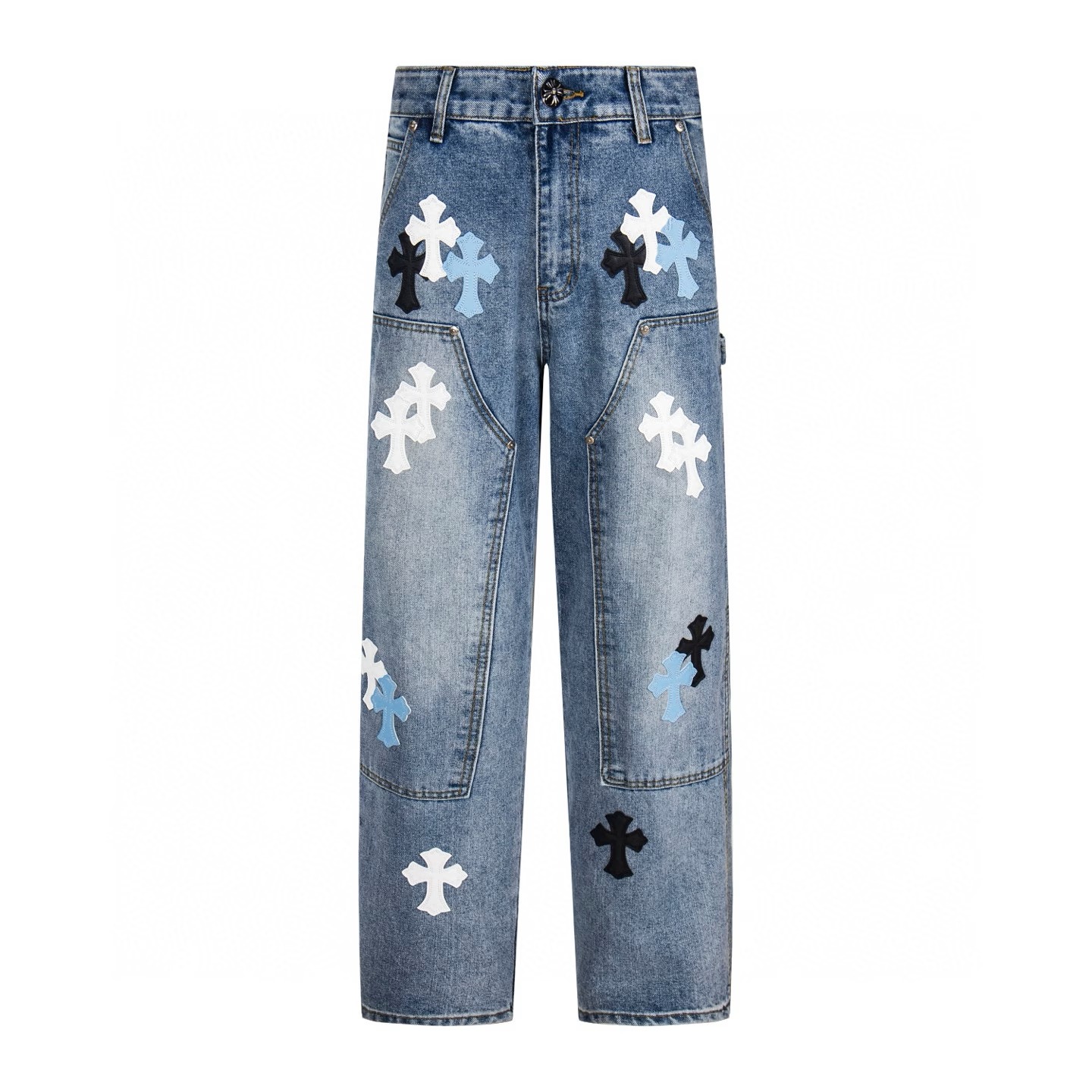 Chrome Hearts Cross Patch Carpenter Jeans Chrome Hearts Cross Patch Carpenter Jeans