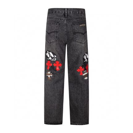 Chrome Hearts Cross Patch Skull Jeans