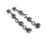 Chrome Hearts Crossball Three Drop Earring