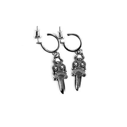 Chrome Hearts Dagger Hoop Earrings