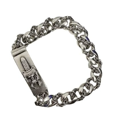 Chrome Hearts Dagger ID Cuban Link Bracelet