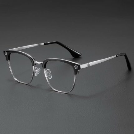 Chrome Hearts Deep I BK/SS Eyeglasses Black & Silver