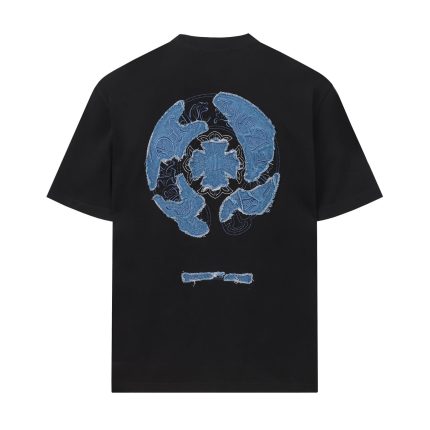 Chrome Hearts Denim Cross Patch Horseshoe Shirt Black