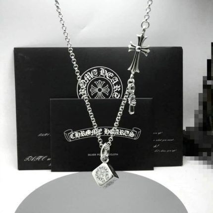 Chrome Hearts Dice Charm Cross Necklace