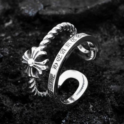 Chrome Hearts Double Wrap Cross Ring