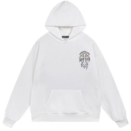Chrome Hearts Dripping Cross White Hoodie